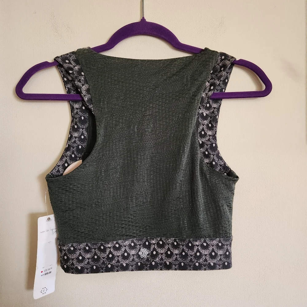 Nanette Lepore Sports Bra Top Green XS NWT